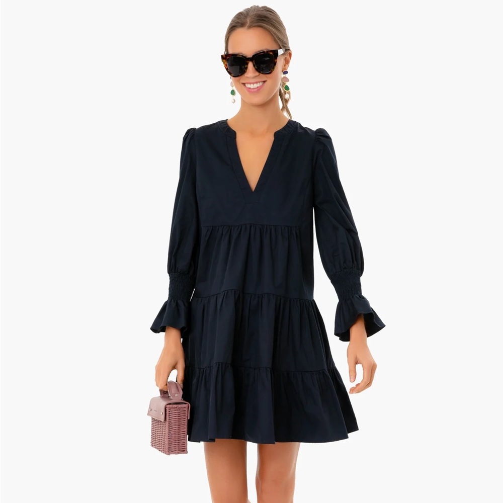 Tuckernuck, Pomander Place Navy Cotton Poplin Kenzo Dress